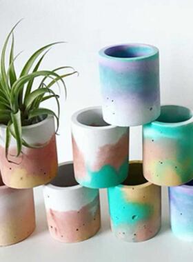 Succulent Plants Pot Concrete Mold 4 Holes Handmade Crafts P