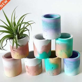 Succulent Plants Pot Concrete Mold 4 Holes Handmade Crafts P