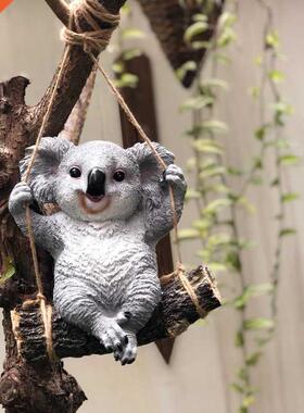 Tree Bear Koala Family Animal Model Craft Gift Bonsai Decor