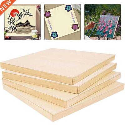 4PCS Picture Frame Wooden Canvas Painting Board Unfinished C