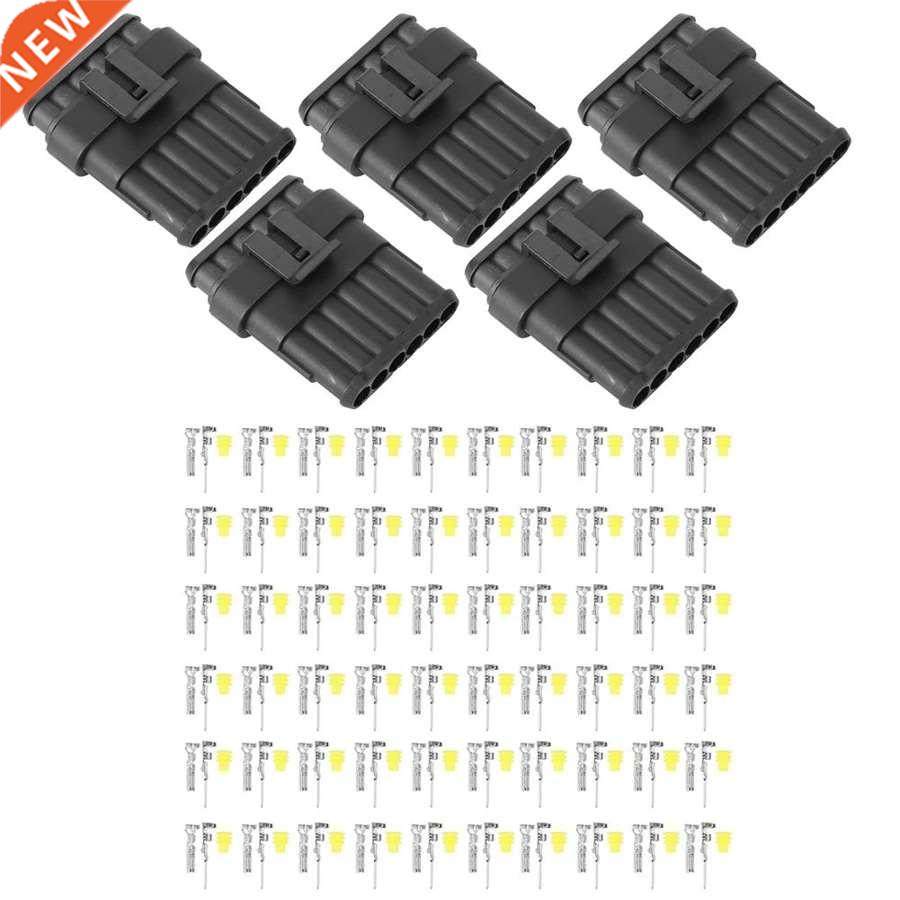 Waterproof Electrical Connector Kit 6 Sockets Car Wire Conne