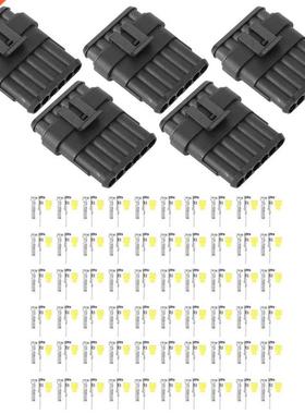 Waterproof Electrical Connector Kit 6 Sockets Car Wire Conne