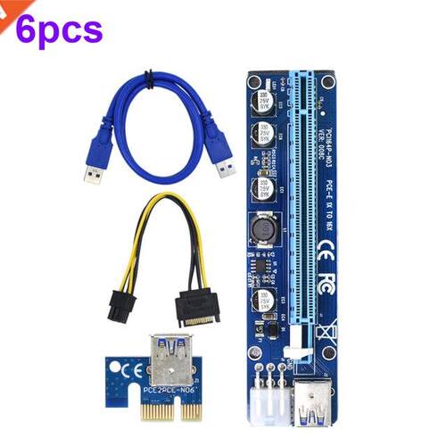 6pcs Newest VER008C Molex 6 pin PCI Express PCIE PCI-E Riser