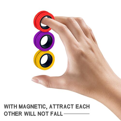 Funny Fidget Spinner Magnetic Bracelet Ring Unzip Toy Magic