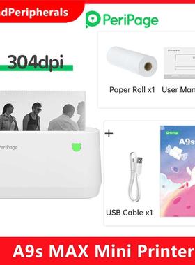 PeriPage A9s MAX Mini Portable Photo Printer 304dpi BT Wirel