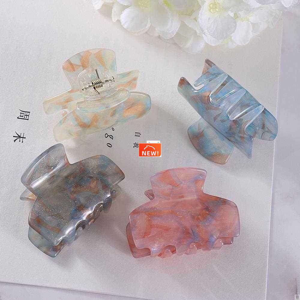 Hair Claw Clips Barrette Clamp Jelly Colors Acrylic Ponytail
