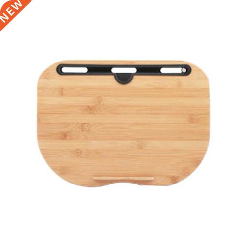 Portable Bamboo Laptop Table Pillow Lap Desk Bookshelf Tray