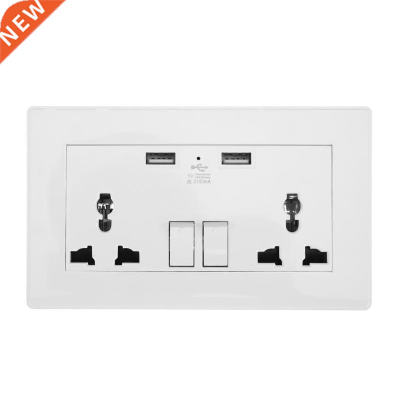 2.1A Wall Socket Dual USB Port Power Adapter Outlets 2 USB p