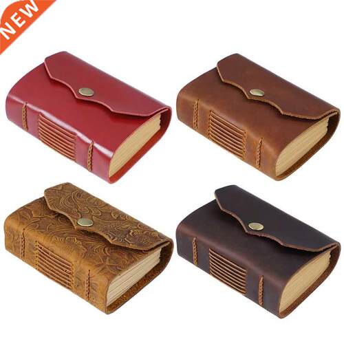 Retro Handmade Leather Notepad Vertical Sketchbook Notebook