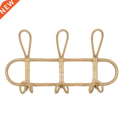 Rattan Wall Hooks Kids Garments Organizer Rack Clothes Hat H