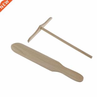 1PCS Practical Wooden Pancake Spreader Crepe Tortilla Rake B