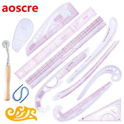 13pcs Sewing Ruler Line French Curve Ruler Cutting Mat Set