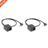 Headset Male 4P4C Female RJ9 TRS Jack 2PCS Plug 2.5mm