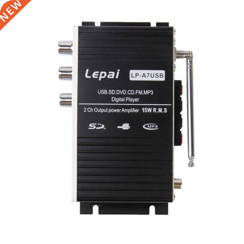 LEPY Auto Mini MP3 Hi-Fi Stereo Audio Amplifier with USB/ SD