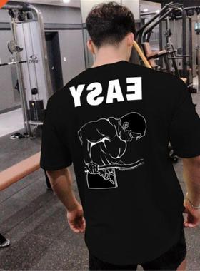 2020 Workout Clothes Cotton Loose fit Gyms T Shirts Mens Sho