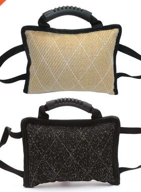 Durable Linen Dog Biting Pillow with Handle for German Sheph