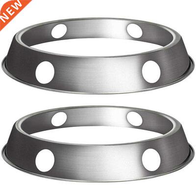 2PCS Stanless Steel Wok Rng/Metallc Round Bottom Wok Rack