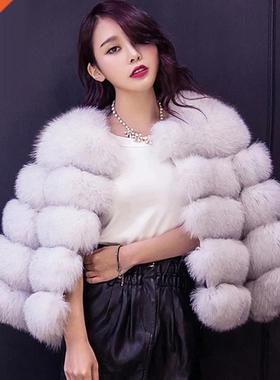 HJQJLJLS 2021 Winter New Fashion Women Faux Fur Coat Female