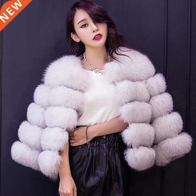 HJQJLJLS 2021 Winter New Fashion Women Faux Fur Coat Female