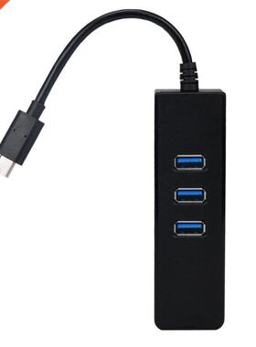 USB 3.1 Type C 3 Ports USB 3.0 Hub With Ethernet Network LAN