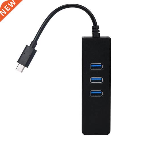USB 3.1 Type C 3 Ports USB 3.0 Hub With Ethernet Network LAN