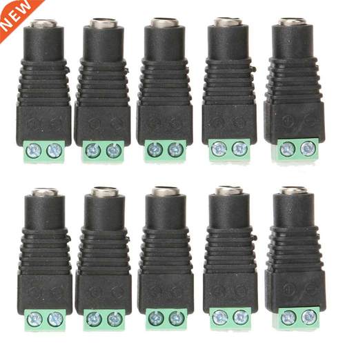 10Pcs 12V 5.5*2.1mm LED DC Power Green Female Plug Monitor P