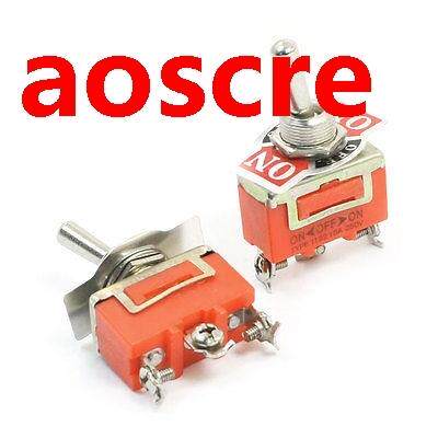 Panel Mount ON/OFF/ON SPDT Rocker Type Toggle Swtch AC 250V