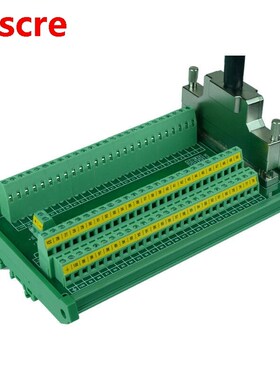 SCSI100 DIN Rail Mount 100-pin MDR Female Interface Module ,