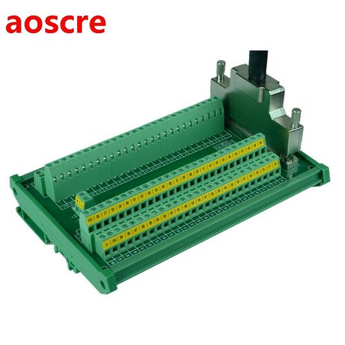 SCSI100 DIN Rail Mount 100-pin MDR Female Interface Module ,