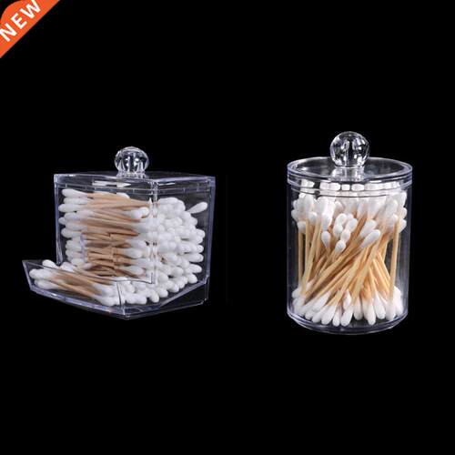 Transparent Organizer Cotton Swab Storage Box Acrylic Cotto