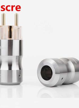 Pair High Quality P090 24k Gold plated schuko Power connetor