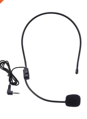 Portable Head-mounted Headset Microphone Wired .5mm Plug Gu