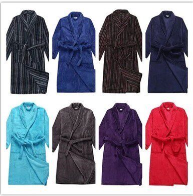 winter pajamas gown women men bathrobe pyjamas night-robe