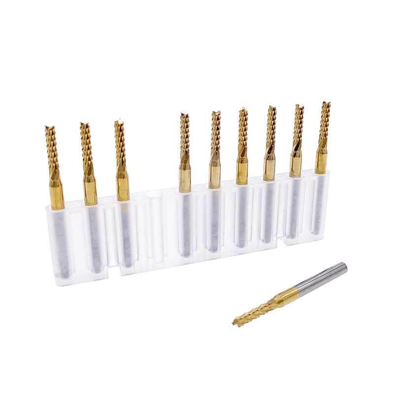 10pcs 0.6-3.175mm PCB Machine Engraving Bit End Mill Milling