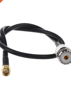 SMA Male to UHF Female Connector Pigtail Cable Black 40CM