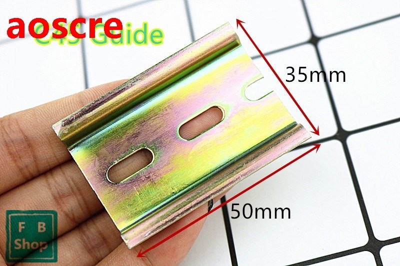 1pcs 50mm din rail C45 Guide Mounting clip Installation trac