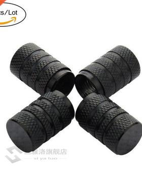 4Pcs Silver Car Tire Valve Stems Cap Knurling Style Tire Val