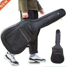 600D Waterproof Guitar Case Double Strap Padded Black Guitar
