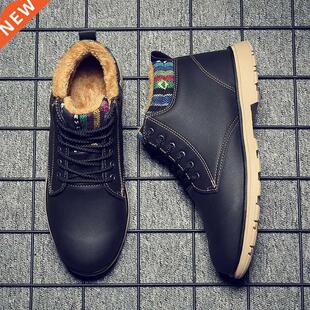 YEINSHAARS Men Boots Winter Shoes Men Waterproof Snow Boots