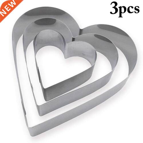 3pcs etal Cookie Cutter old for BakingSquare Heart Cake Fo