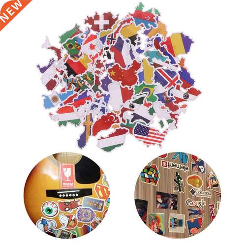 50X National Flags Stickers Toys Countries Map Sticker