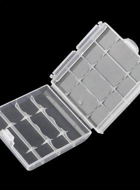 Witte Plastic Batterij Storage Box Case Cover Houder Transpa