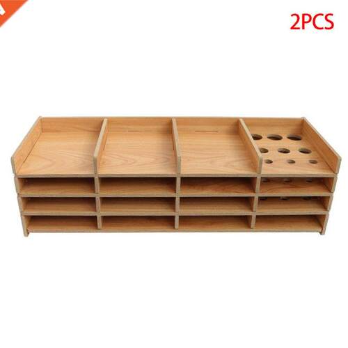 2 Pieces Wooden Diamond Painting Tools Storage Tray DIY Mult