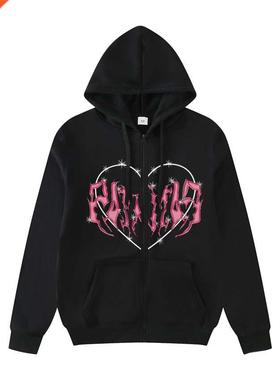 Zipper Lock Sweatshirts Clothing Women Hoodies Oversized Pri