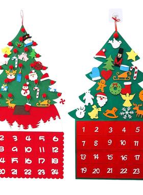 24 Days Chrstmas Advent Calendar Felt Xmas Tree Countdown H