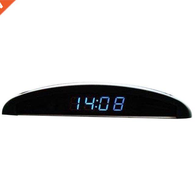 Car Clock Digital Watch Car Electronic Clock Luminous Thermo