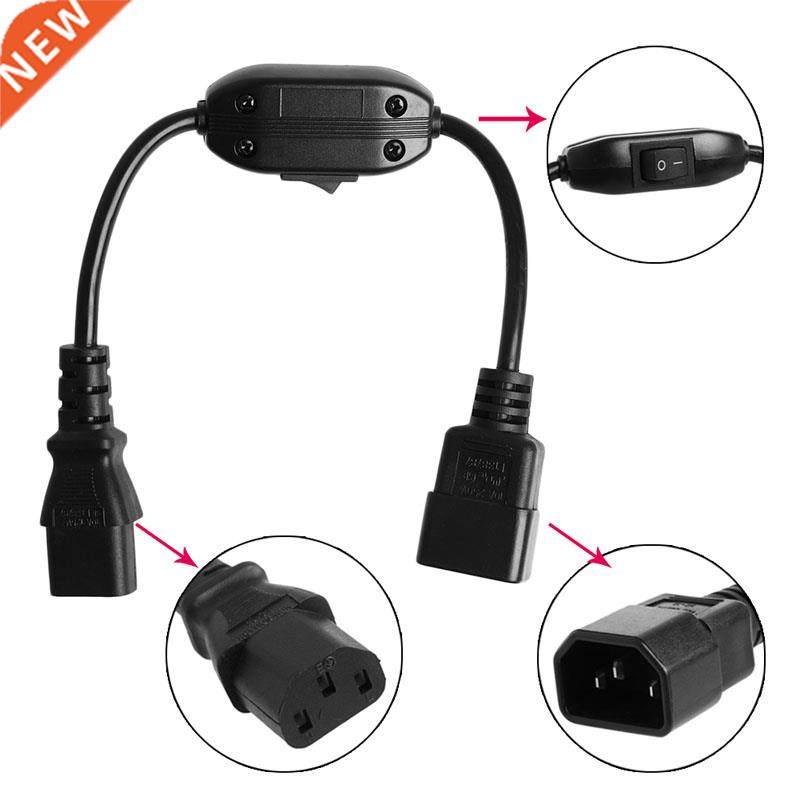 PDU UPS IEC 320 C14 Male To C13 Female Extension Cord With O