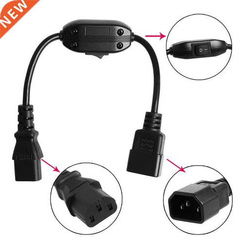 PDU UPS IEC 320 C14 Male To C13 Female Extension Cord With O