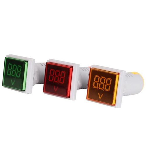 Square LED Digital Voltmeter Ammeter Signal Lights Volt Volt