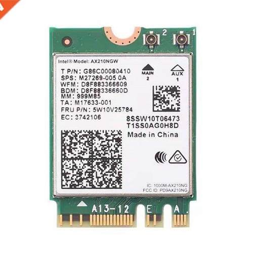 AX210 Wifi 6E Bluetooth 5.2 M.2 Wireless Card AX210NGW 2.4Gh